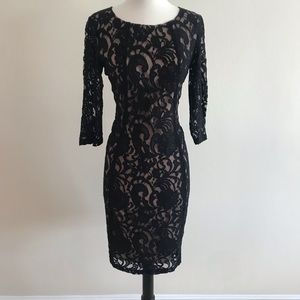 Black lace cocktail dress RTW